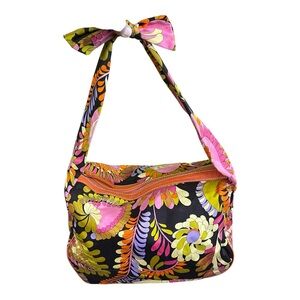 Kate Spade Purse Tote Floral Hawaiian Y2K Bright Canvas Zip Medium Funky Art
